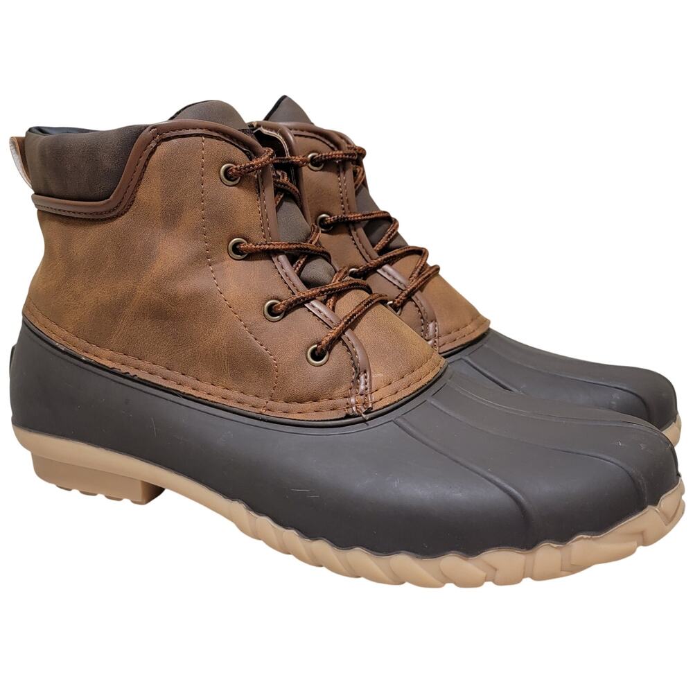 Weatherproof Vintage Men Aidan Water Resistant Duck Boots Size US 12M Tan Brown